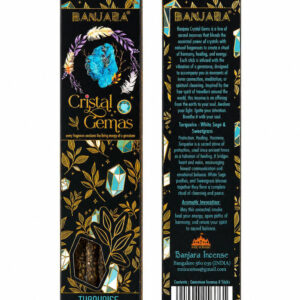 **Kit Incienso artesanal salvia blanca con minerales de turquesa